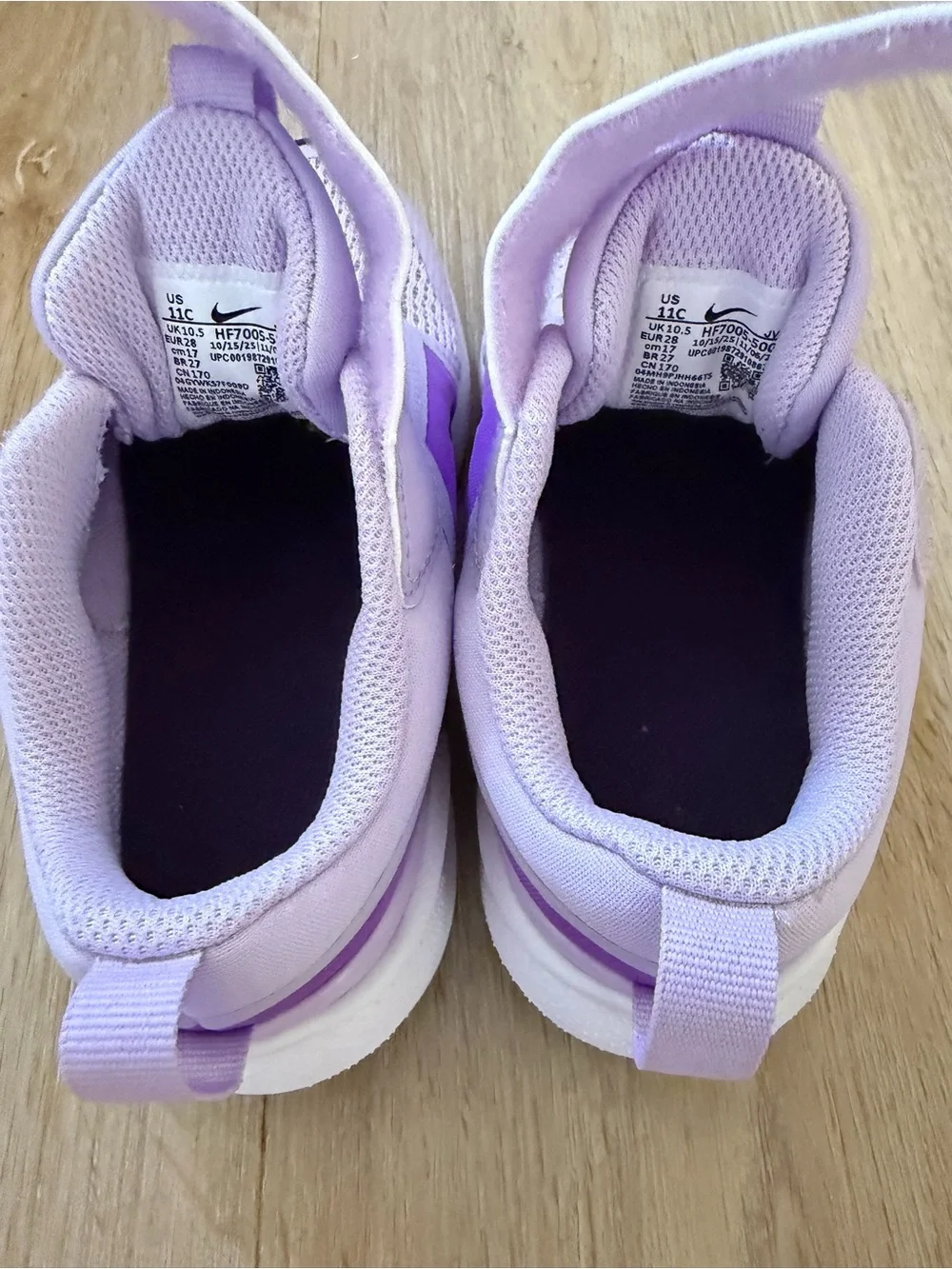 Nike Kids' Lilac and Purple Velcro Sneaker - New with Box